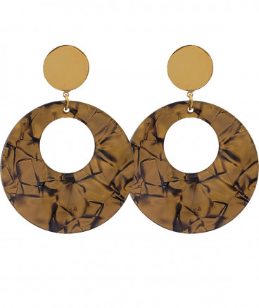 Boucles d'oreilles clips vintage bronze