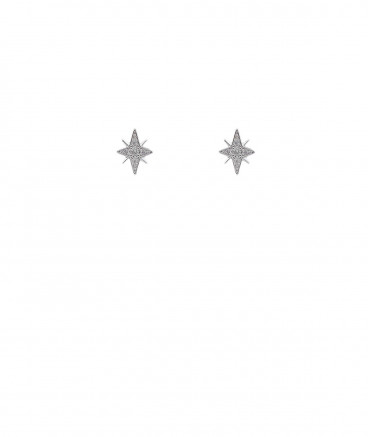 Boucles oreilles clips étoile argentée filles (non percées)