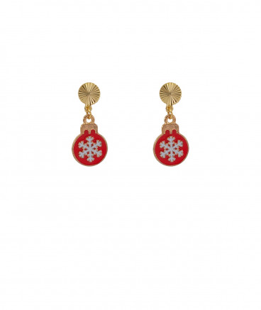 Boucles d'oreilles à clip boule de Noël filles de 5 à 10 ans avec oreilles non percées, une idée de cadeau pour Noël