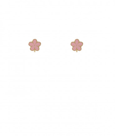 Boucles d'oreilles à clip puces fleurette rose pour petite fille - Pépita by Tara Pépita