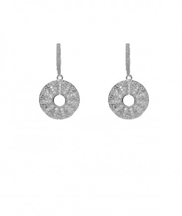 Boucles d'oreilles clips strass soleil