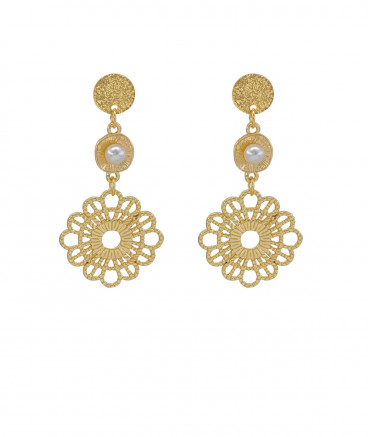 Boucles oreilles pendante perle