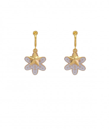 Boucles d'oreilles clip flocon étoile
