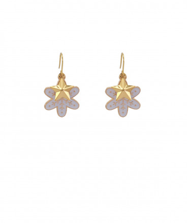 Boucles d'oreilles flocon étoile