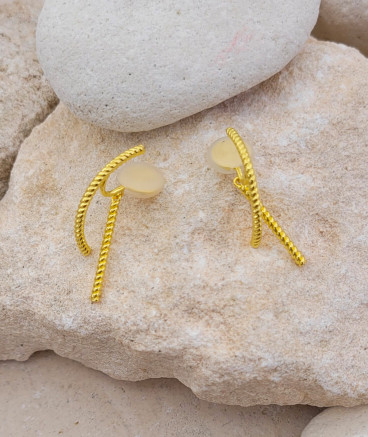 Boucles d'oreilles clip effet percé sans perçage  - L'Ultra-confort par Tara Pépita