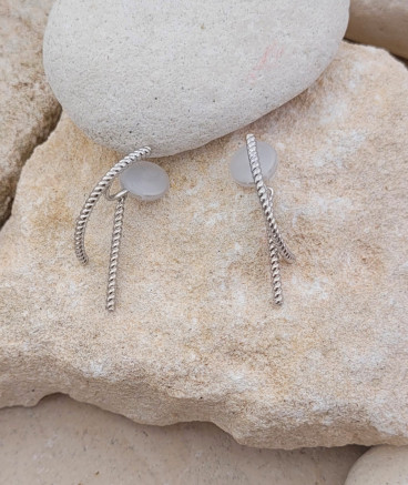 Boucles d'oreilles clip piercing look sans trou rhodié  - L'Ultra-confort par Tara Pépita