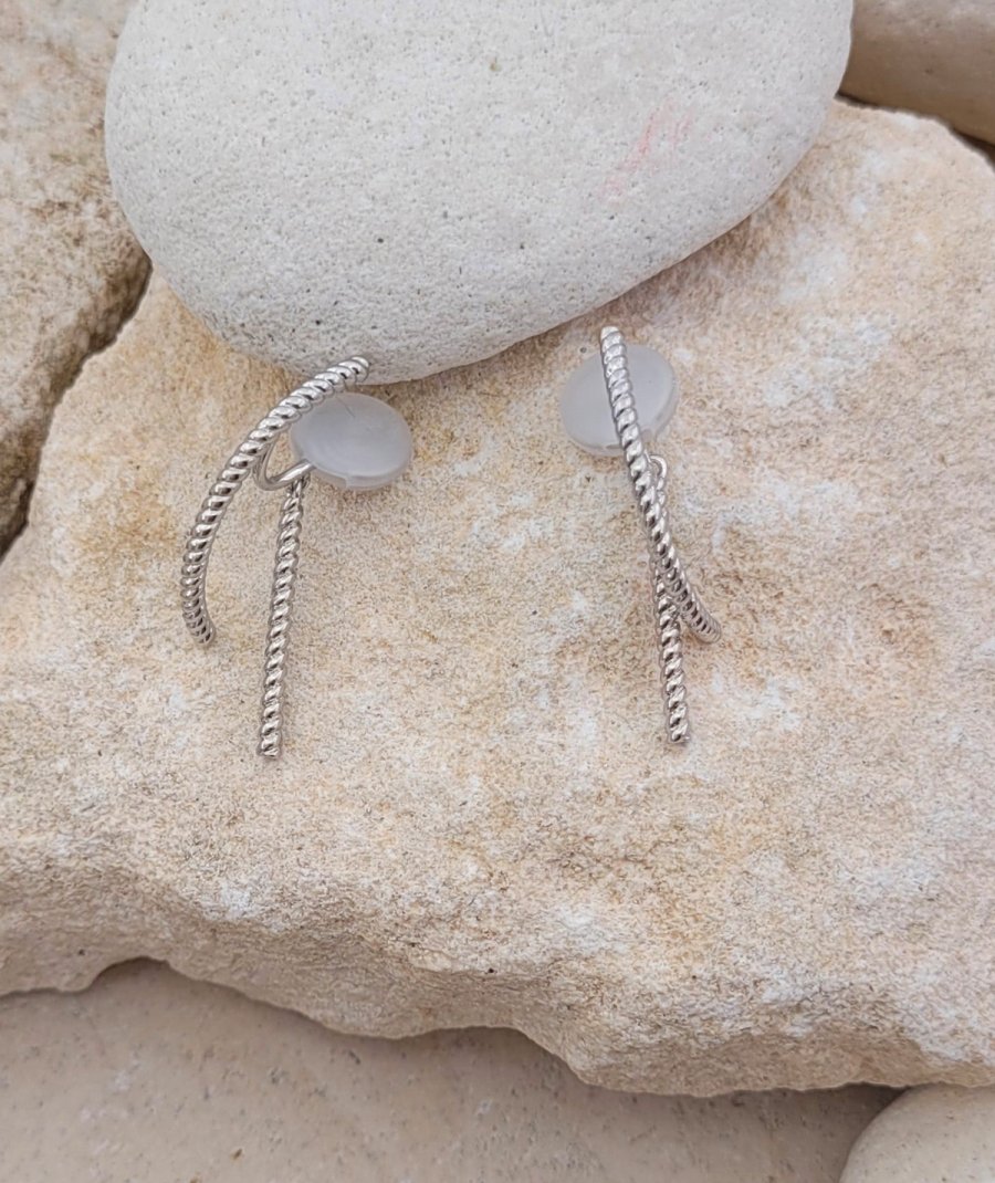 Boucles d'oreilles clip piercing look sans trou rhodié  - L'Ultra-confort par Tara Pépita