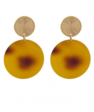 Boucles d'oreilles à clip rondes écailles
