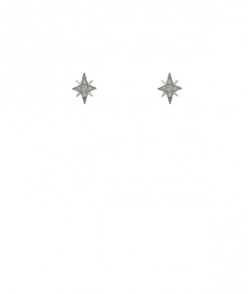 Boucles oreilles clips étoile zircon argentée
