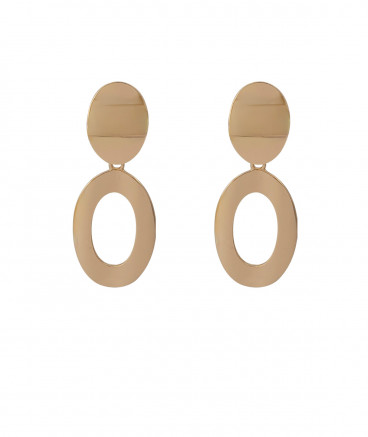 Boucles oreilles à clips pendantes dorées (non percées)