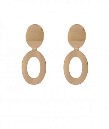 Boucles oreilles à clips pendantes dorées