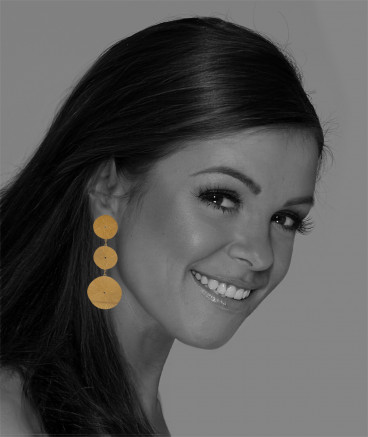 Boucles d'oreilles clip acier doré nénuphar