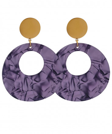 Boucles d'oreilles clips vintage violettes