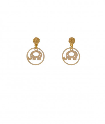 Boucles oreilles clips éléphant filles