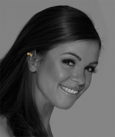 Ear cuff non percé chaîne dorée strass