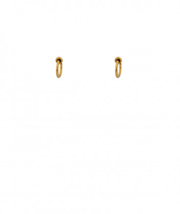 Créoles clip acier doré 1 cm Ultra-confort – Création Tara Pépita