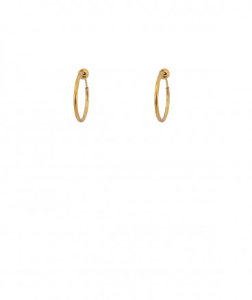 Créoles clip acier doré 2 cm Ultra-confort – Création Tara Pépita