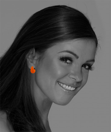 Créoles gouttes colorées orange