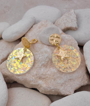 Boucles oreilles clips lumière