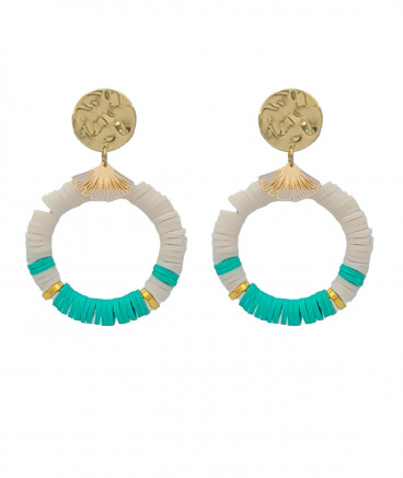 Boucles d'oreilles surfeur turquoise