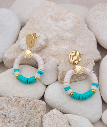 Boucles d'oreilles surfeur turquoise