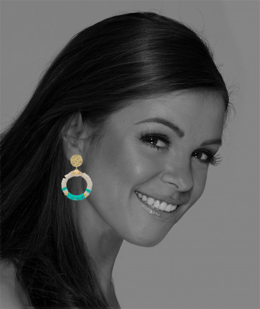 Boucles d'oreilles surfeur turquoise