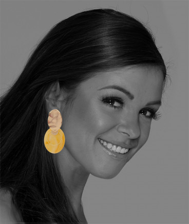 Boucles oreilles résine camel