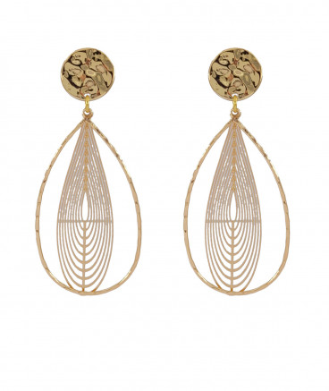 Boucles d'oreilles clips filigrane légères dorées