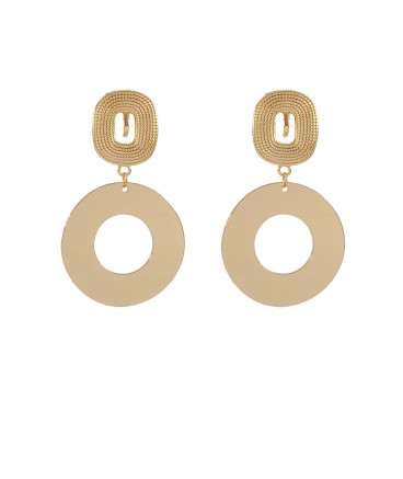 Boucles d'oreilles clips dorées classiques