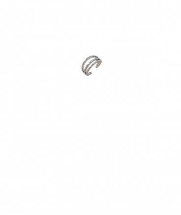 Ear cuff non percé triple rhodié
