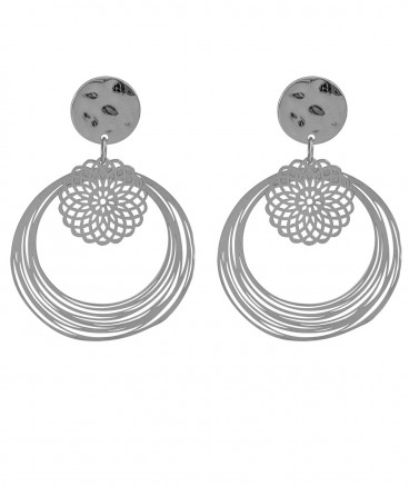 Boucles d'oreilles clips légères rhodiées