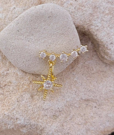 Boucles d'oreilles clip balancier strass