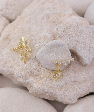 Boucles d'oreilles clip balancier strass