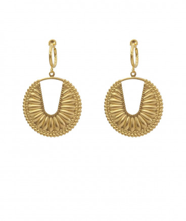 Boucles oreilles clips égyptiennes dorées