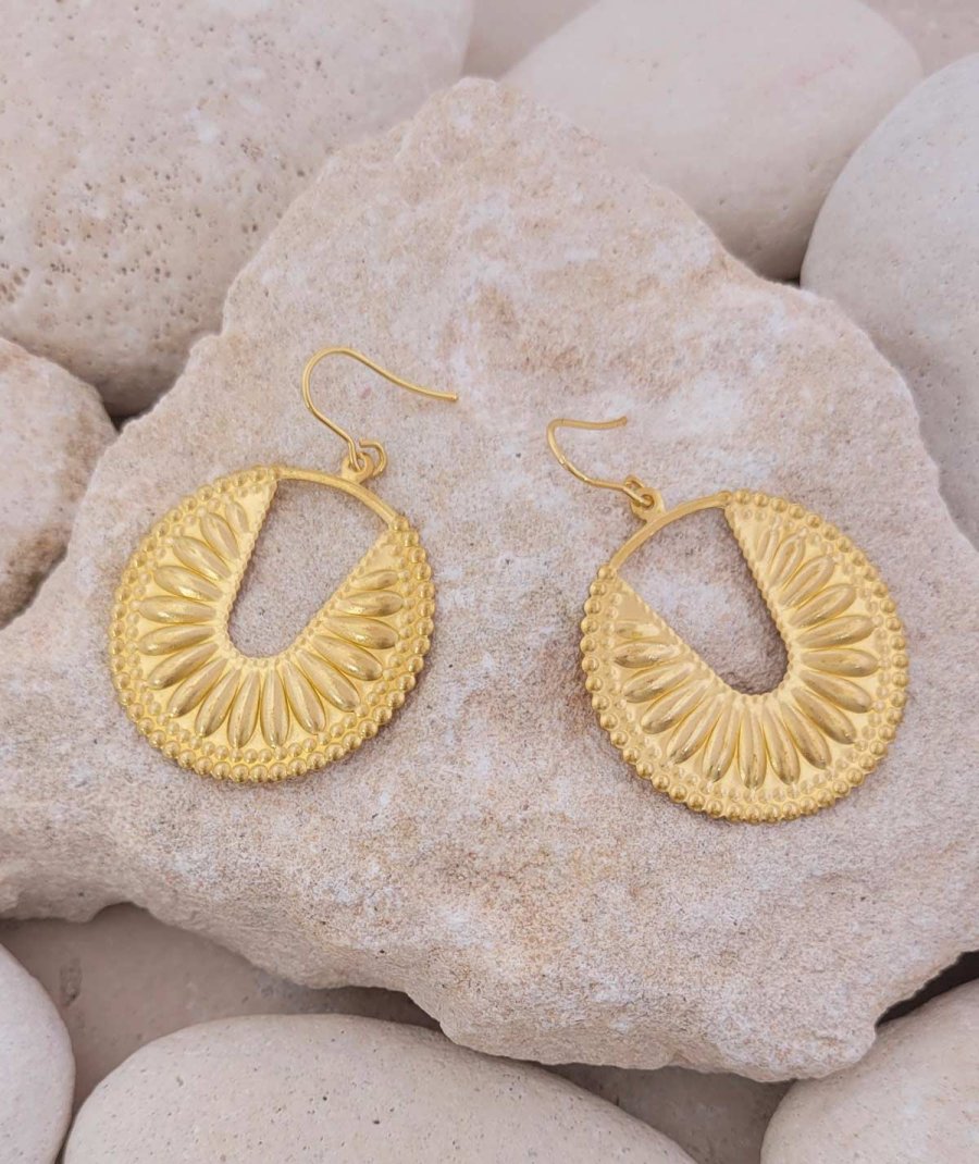 Boucles oreilles égyptiennes dorées
