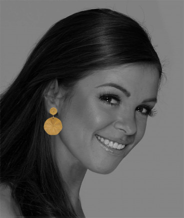 Boucles d'oreilles acier doré solaires