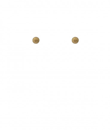 Boucles d'oreilles balle de golf acier doré 6 mm
