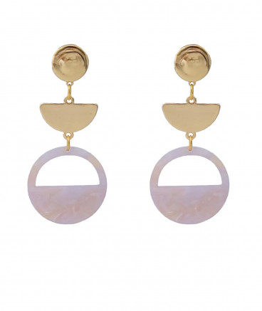Boucles oreilles pendant violet pastel