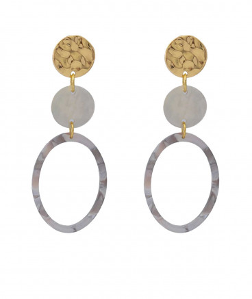 Boucles oreilles à clips légères grises