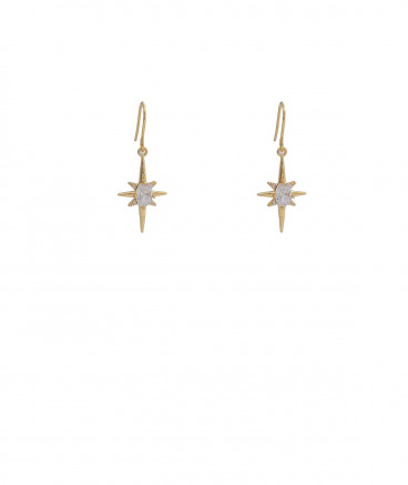 Boucles d'oreilles étoile zircon