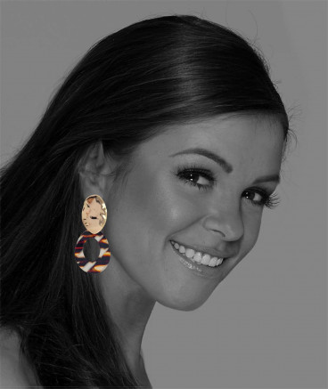 Boucles oreilles oversize écaille