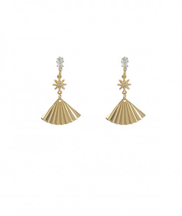 Boucles oreilles clips éventail confort