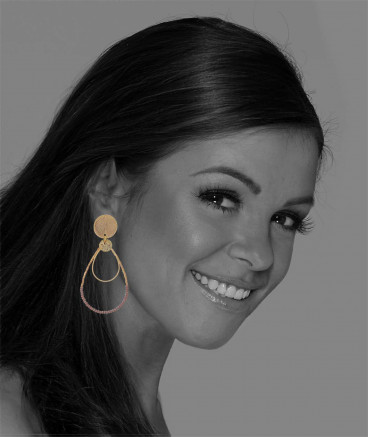 Boucles oreilles à clips pendantes taupe