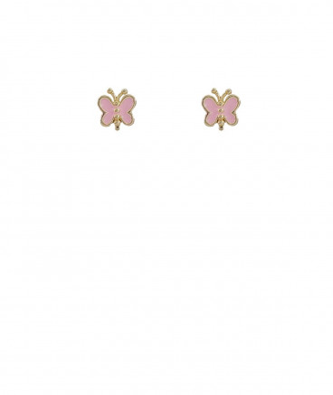 Petites boucles oreilles clips papillon rose filles - Pépita by Tara Pépita
