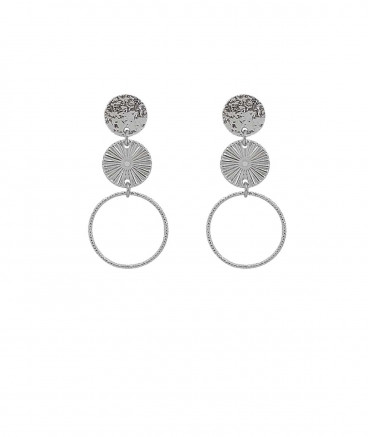 Boucles d'oreilles anneau rhodié