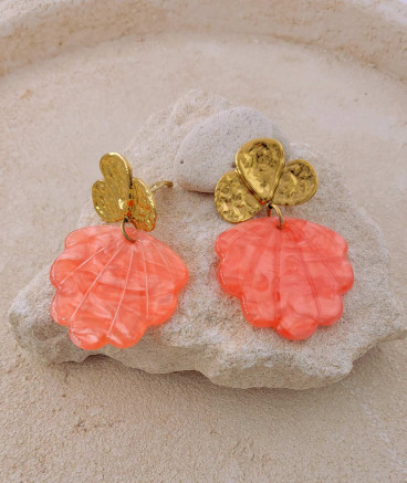Boucles d'oreilles rétro/vintage ~ triskel rose ~ : boucle-d-oreille