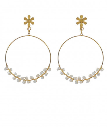 Boucles d'oreilles clip acier perles, ultra confort et féminines pour celles qui aiment les perles et la légèreté.
