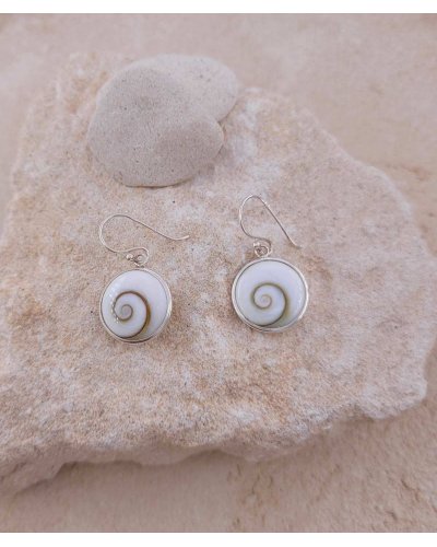 Boucles oreilles argent 925 Oeil de Ste Lucie