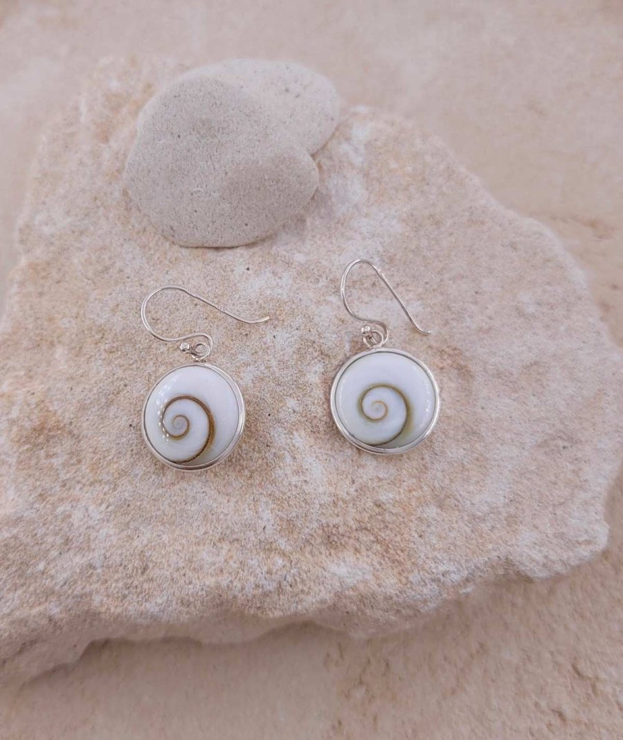 Boucles oreilles argent 925 Oeil de Ste Lucie