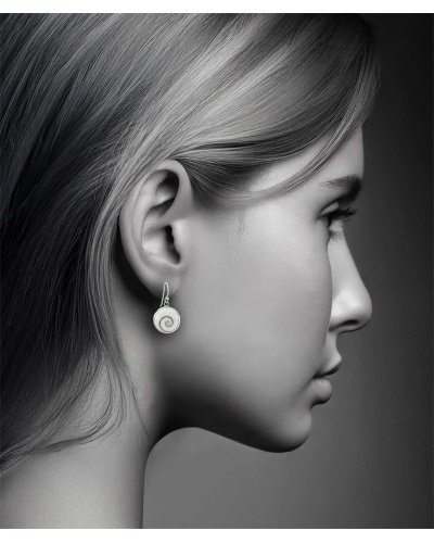 Boucles oreilles argent 925 Oeil de Ste Lucie
